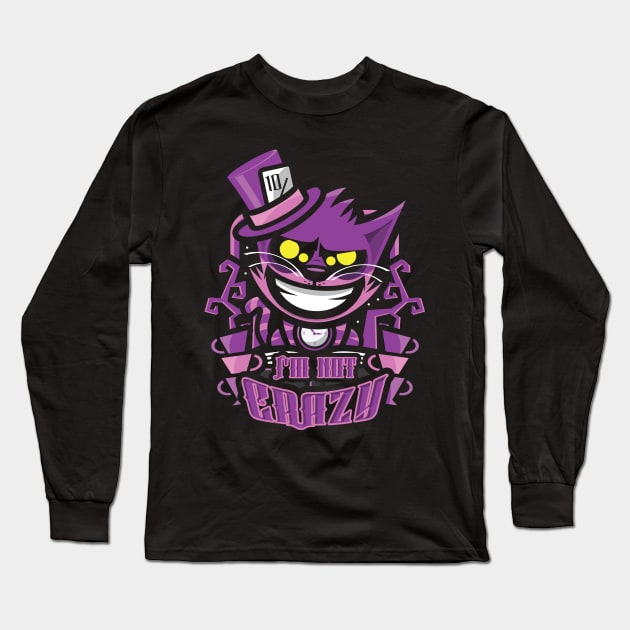 Crazy Cat Long Sleeve T-Shirt by jrberger